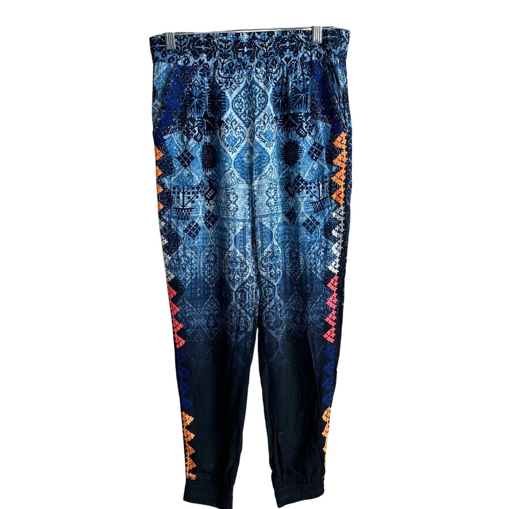 Hemant & Nandita Jogger Pull on Pants Blue S